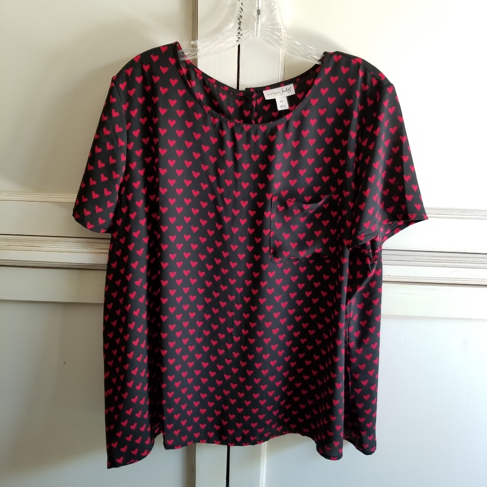 NWT- Maison Jules Heart Blouse